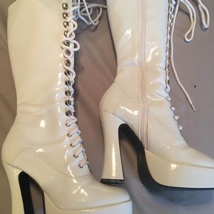 Knee high platform boots